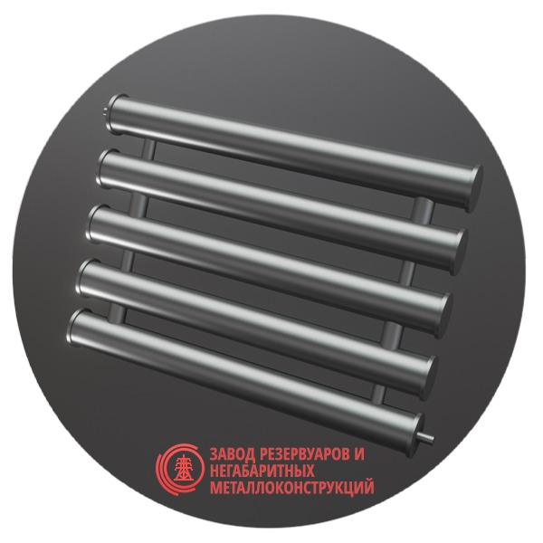 Регистры отопления пятирядные РСП-5x159x4.0-5000 мм