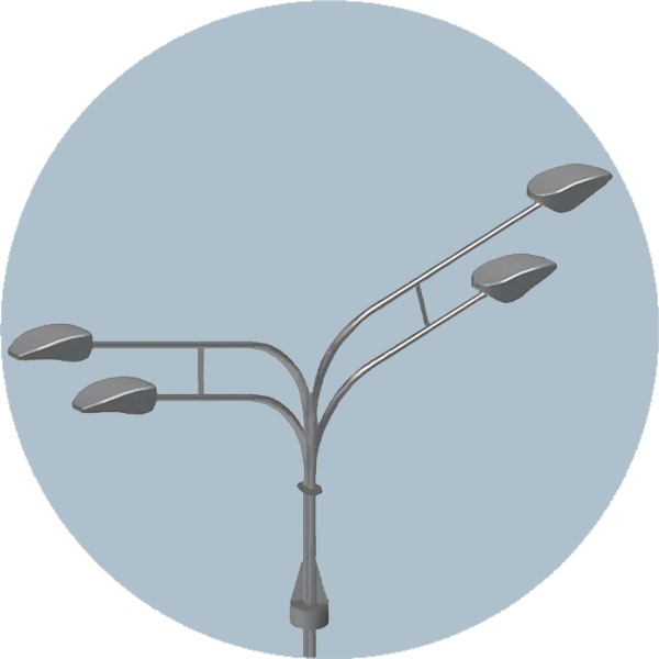 Консольный кронштейн четырёхрожковый К7-2,0-1,5-1-1